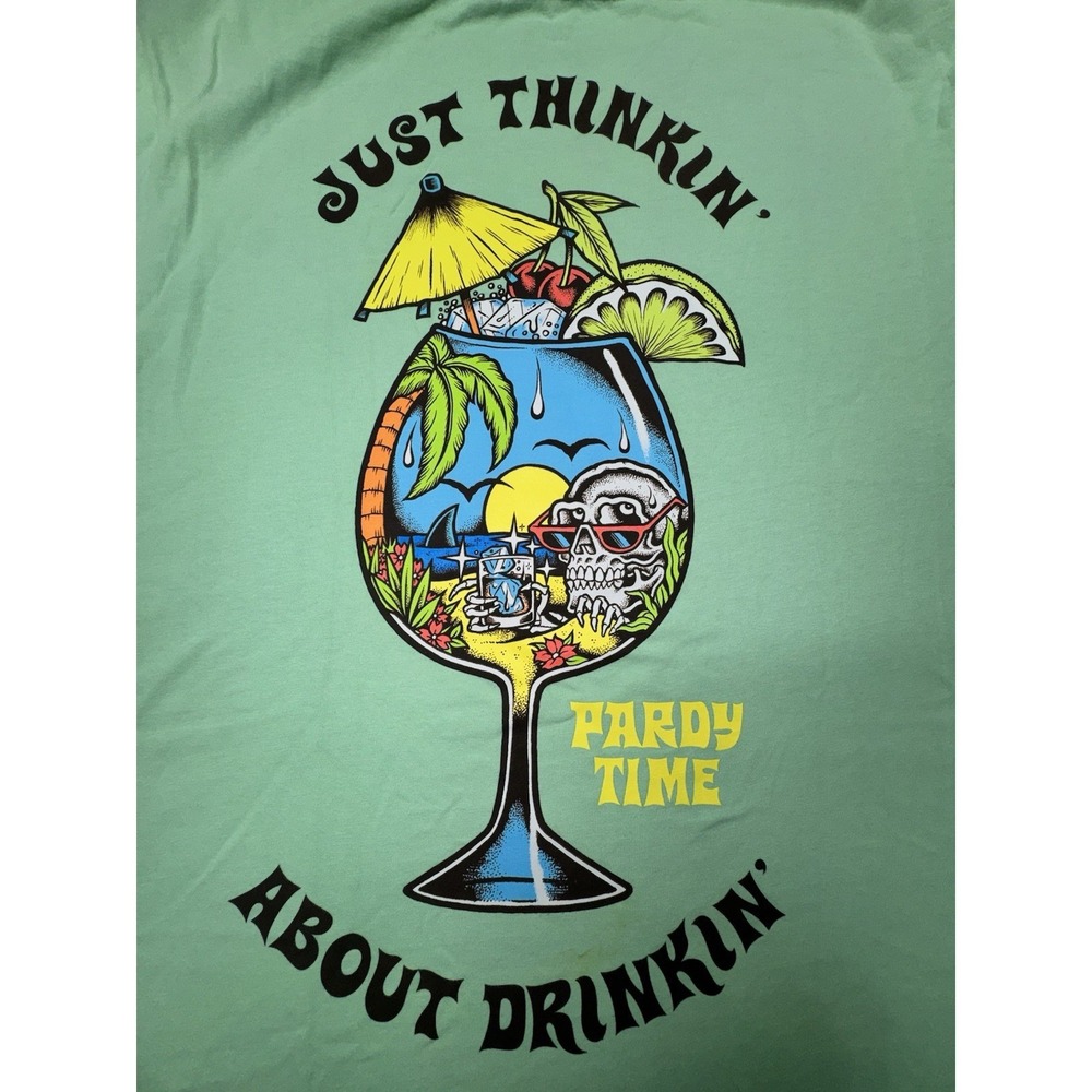 PARDY TIME Just Thinking about Drinkin Men's Sz Medium T-shirt NWT
